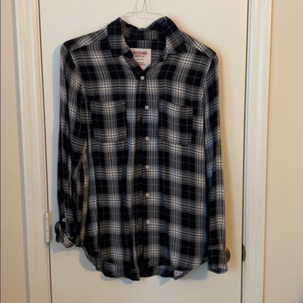 Plaid button down shirt size small
